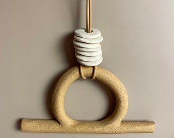 Inanna ceramic rod and ring hanging