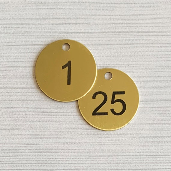 Round Numbered Aluminum Tags