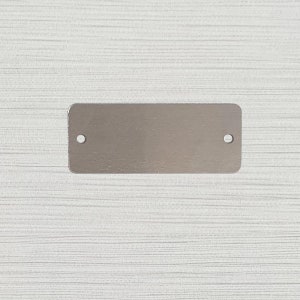 Aluminum Tags, 2.5&quot; x 1&quot;, .020&quot; thick, two 1/8&quot; holes, 25 pack