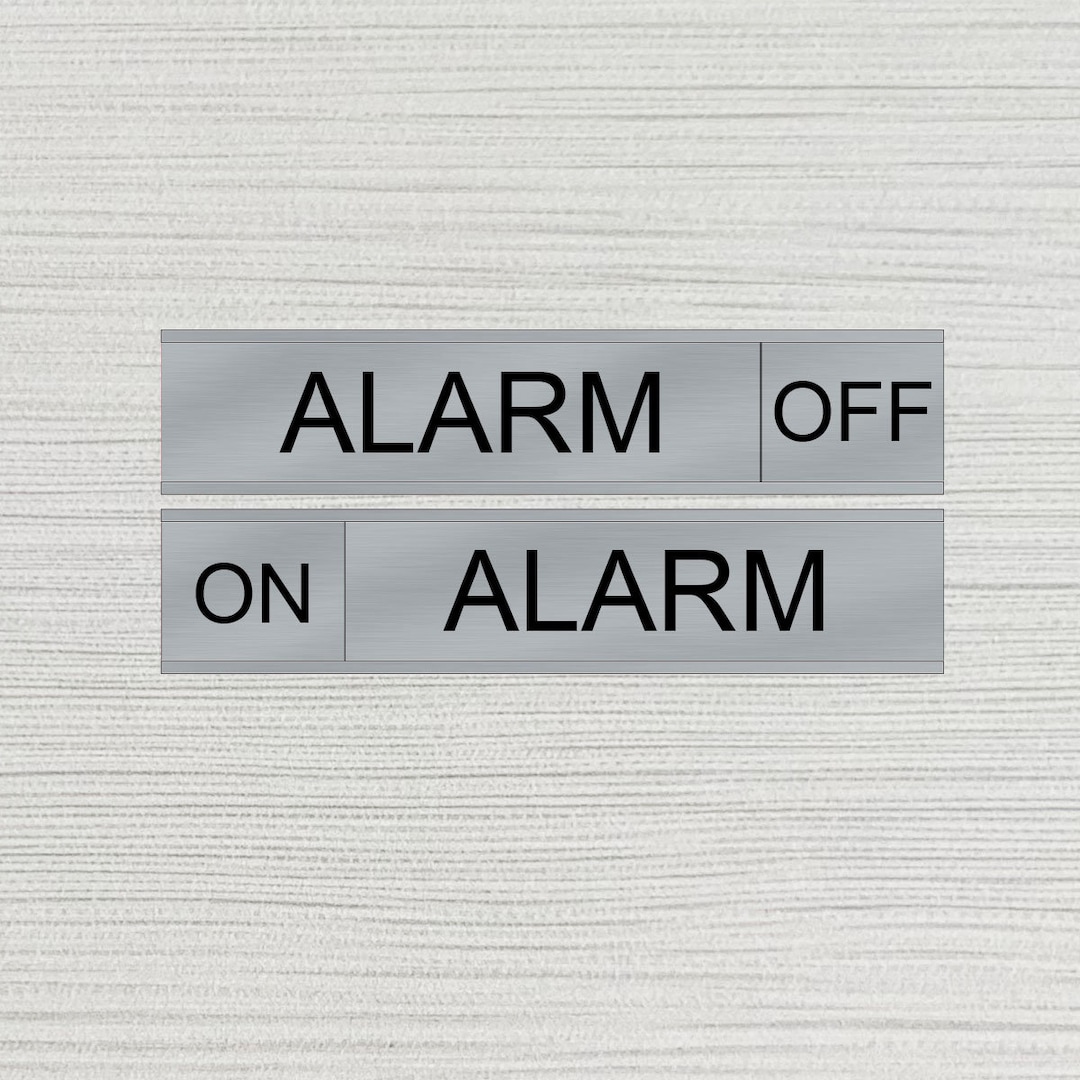 Alarm On/off Slider Sign - Etsy