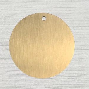 Brass Tags Blank 3 inch Circles, .020" thick, 25 pack