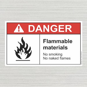Vinyl Safety Decal Signs, 5-Packs
