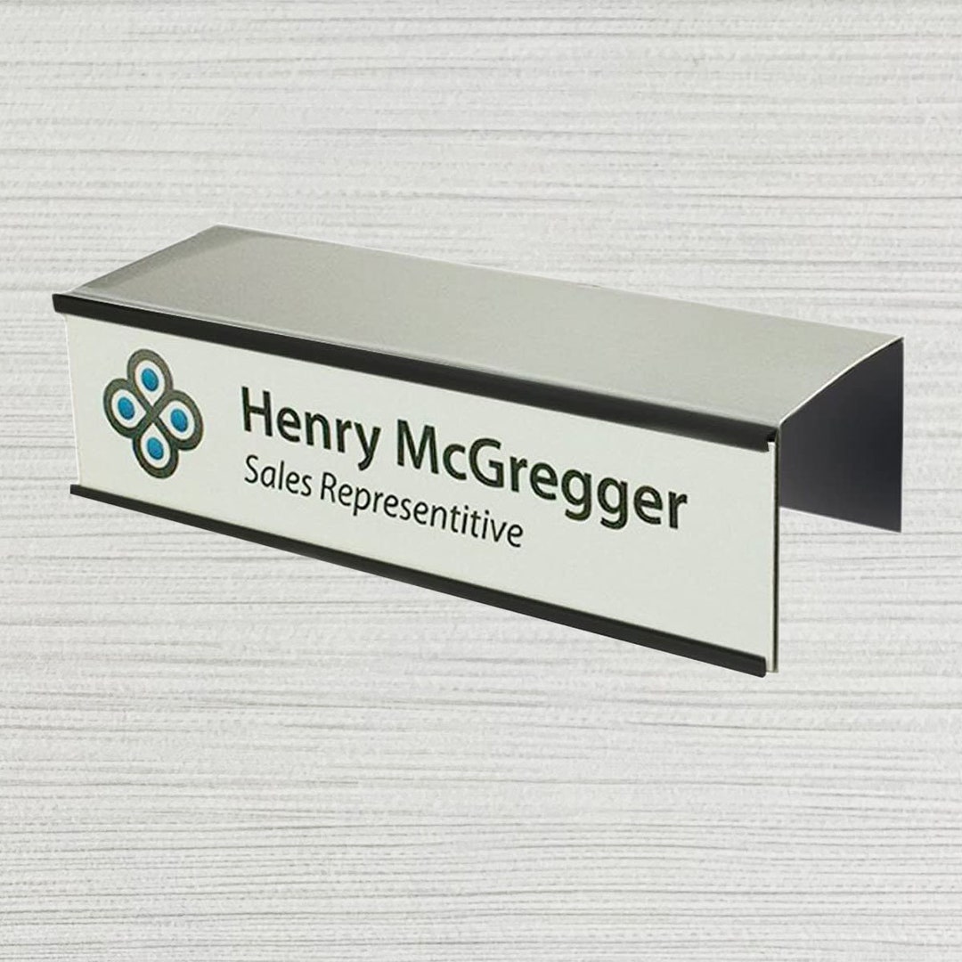 Cubicle Nameplate Holder With Custom Nameplate Option Etsy