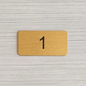 Numbered Brass Locker Tags