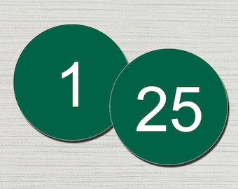 5x ~ STICKERS NUMBERED 1-30 SEQUENTIAL WHITE~TINY 1/2" CIRCLE LABELS CONSECU