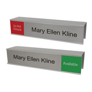 Custom Cubicle slider Name Plate Signs