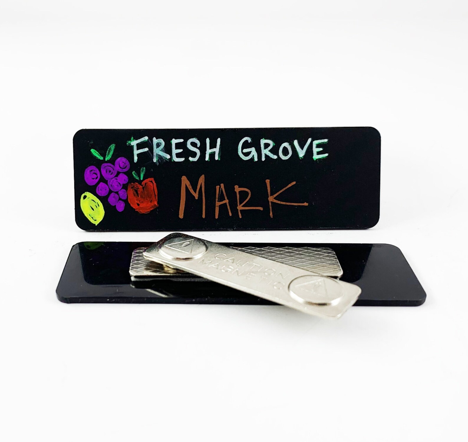 Chalkboard Name Badges With Backer Etsy