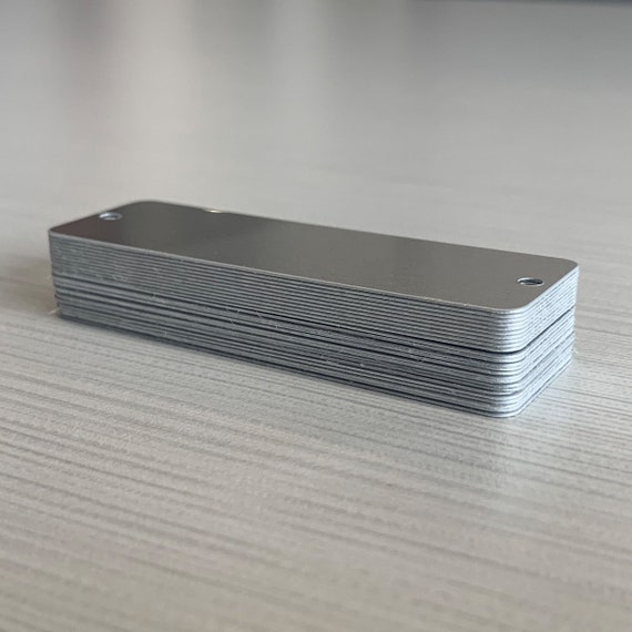 Etichette Vuote Rettangolari In Alluminio - Confezione Da 25 Pezzi - Dimensioni 5x3 Cm - Per Fai Da Te E Progetti - Foto 7