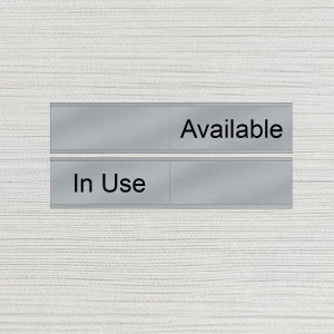 Available/In Use Slider Sign