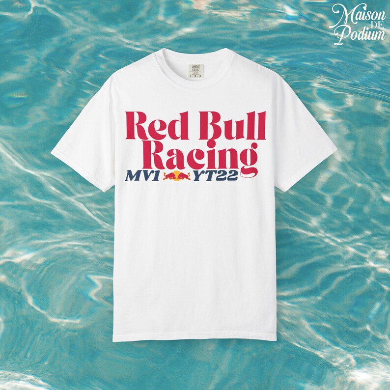 Red Bull Racing Unisex Garment-Dyed T-shirt, Racing Apparel, Sports Fan Shirt, Gift for Racing Enthusiasts, Casual Wear image 2