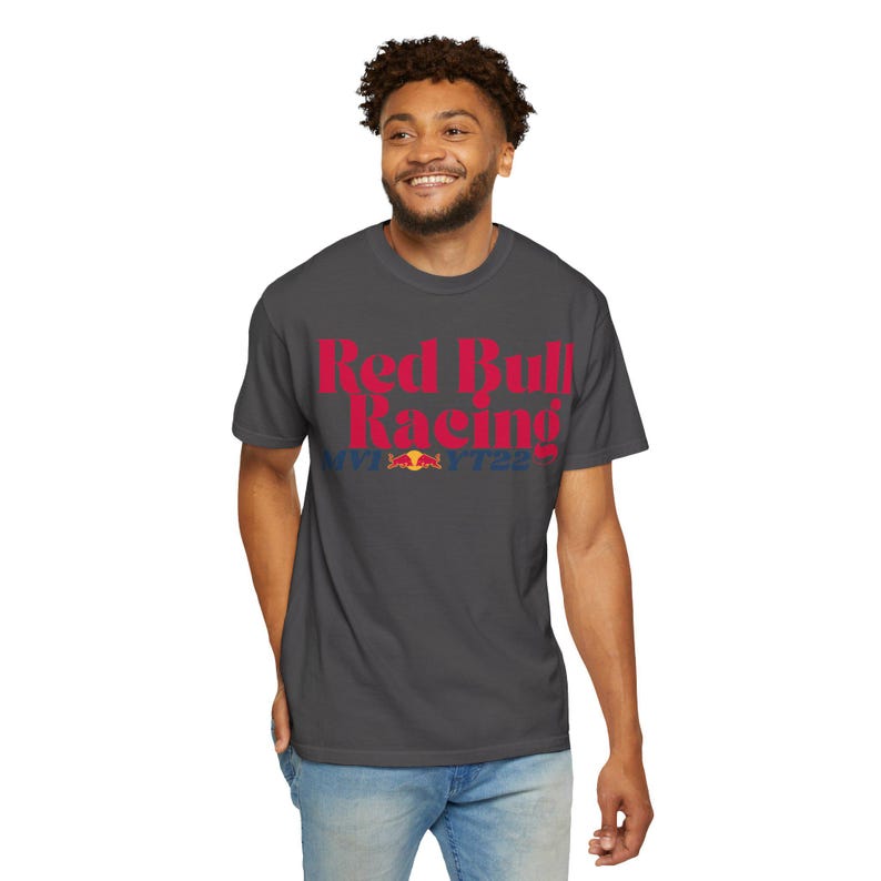 Red Bull Racing Unisex Garment-Dyed T-shirt, Racing Apparel, Sports Fan Shirt, Gift for Racing Enthusiasts, Casual Wear image 10