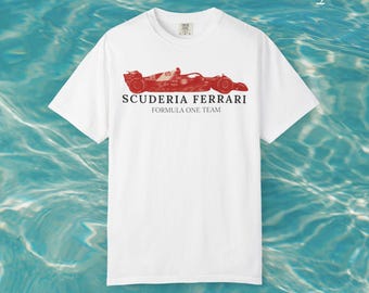 Scuderia Ferrari T-Shirt, Unisex Auto-Begeisterte Bekleidung, Geschenk für Rennsport-Fans, Sportbekleidung, Top für F1-Liebhaber
