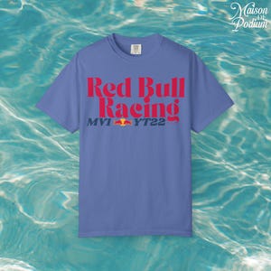 Red Bull Racing Unisex Garment-Dyed T-shirt, Racing Apparel, Sports Fan Shirt, Gift for Racing Enthusiasts, Casual Wear image 5