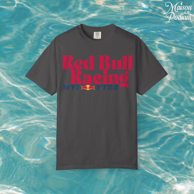 Red Bull Racing Unisex Garment-Dyed T-shirt, Racing Apparel, Sports Fan Shirt, Gift for Racing Enthusiasts, Casual Wear image 6