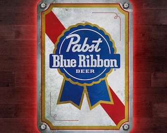 Pabst Blue Ribbon Neon Sign, Pabst Blue Ribbon Logo Sign