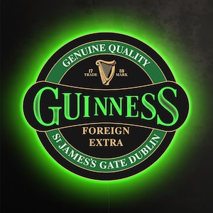 ギネスビールネオンサイン パネルサイン GUINNESS Neon guinness sign - Etsy 日本