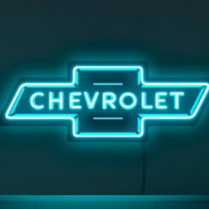 Chevrolet neon sign, Chevrolet led sign, Chevrolet logo, Chevrolet lover gift, Car logo sign, Garage neon sign decor, Chevrolet art decor