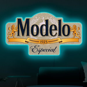 Modelo neon sign, Modelo Especial sign, Modelo logo, Modelo label sign, Beer neon sign decor, Modelo gift, Bar sign decor, Modelo art decor