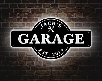 Garage neon sign, Custom garage sign, Personalized garage sign, Garage name sign, Garage gift, Dads garage sign, Garage art, Garage decor
