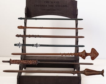 Wizard wand holder, Wizard wand stand, Wooden wand holder, Magic wand holder, Wizard wand rack, Wand display vertical, Wand organizer