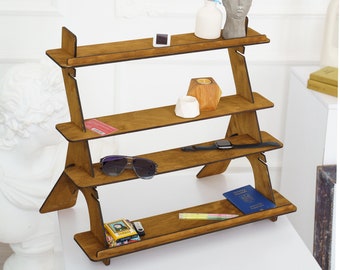 Wood retail display, Portable Display Stand, Craft Show Display Stand Plans, Portable display shelf vendor booth, 4 tier display