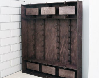 Knife display, Knife and Watch Display, Knife Display Case, Pocket Knife Display, Knife Display Shelf, Knife Storage, Knife Wall Holder