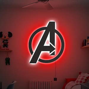 Avengers logo wall light deals