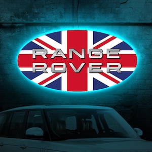 Range Rover neon sign, Range Rover logo lighted, Range Rover led sign, Range Rover gift, Garage neon sign decor, Range Rover wall art decor