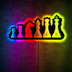 Chess neon sign, Chess wall art, Chess wall decor, Chess signs, Chess  led sign, Chess light , Chess for wall,