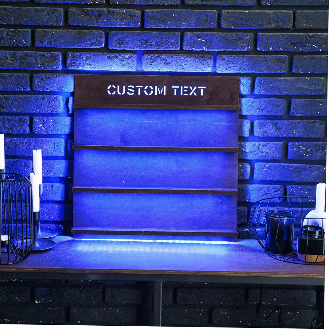 Sports Cards Display Shelf Lighted, Baseball Card Neon Display Shelf, Card Display, Card Led