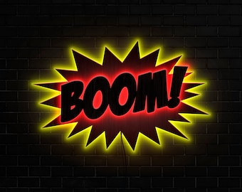 Boom Led Sign, Boom Led Light, Boom Neon Sign, Led Sign, Led Light