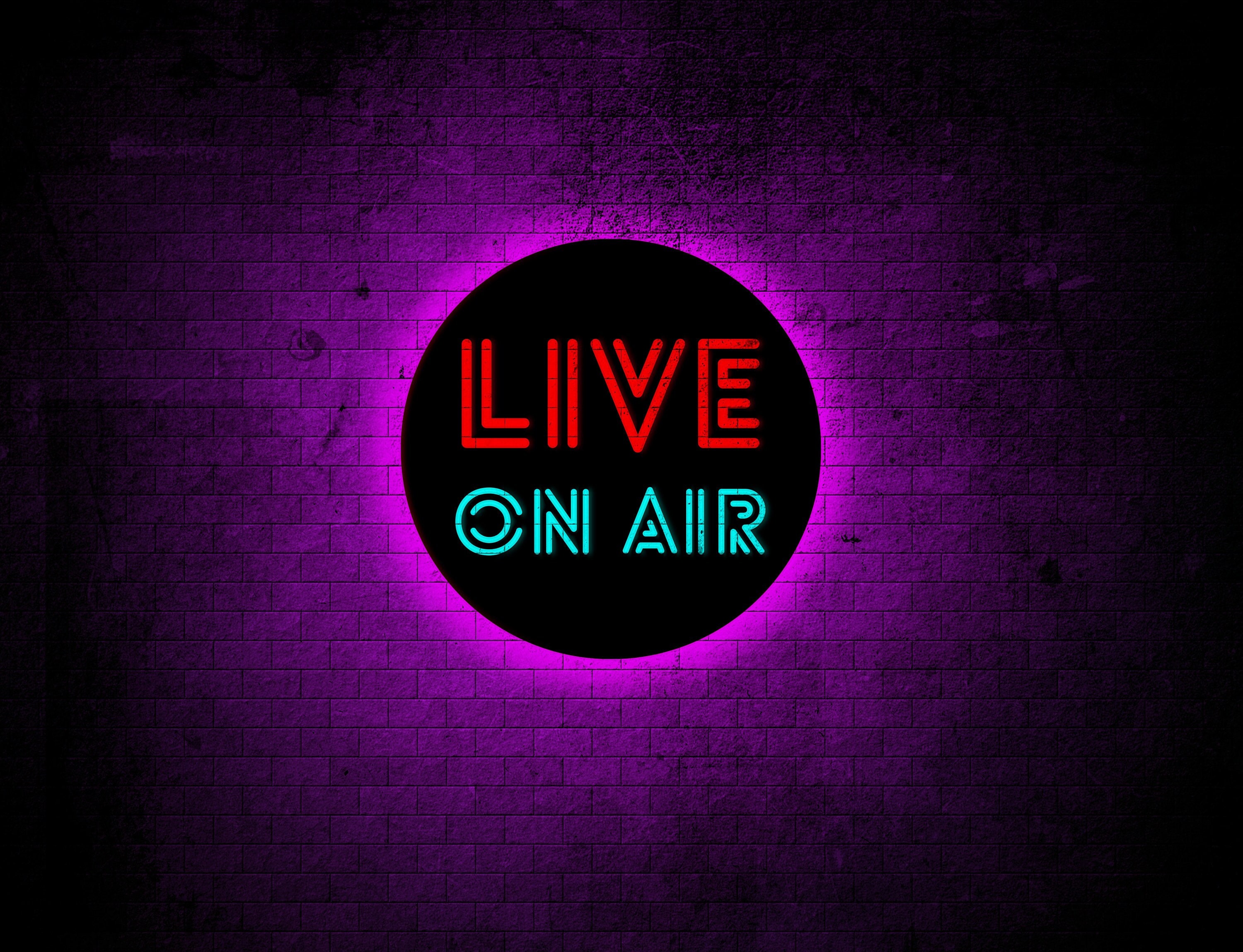 On Air Neon Sign, on Air Led Sign, on Air Lighted Sign, Live On Air Neon Sign, on Air Led Sign, on Air Lighted Sign, Live