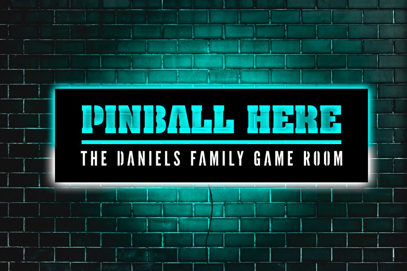 Pinball Neon Sign Pinball Led Sign Pinball Light Pinball - Etsy