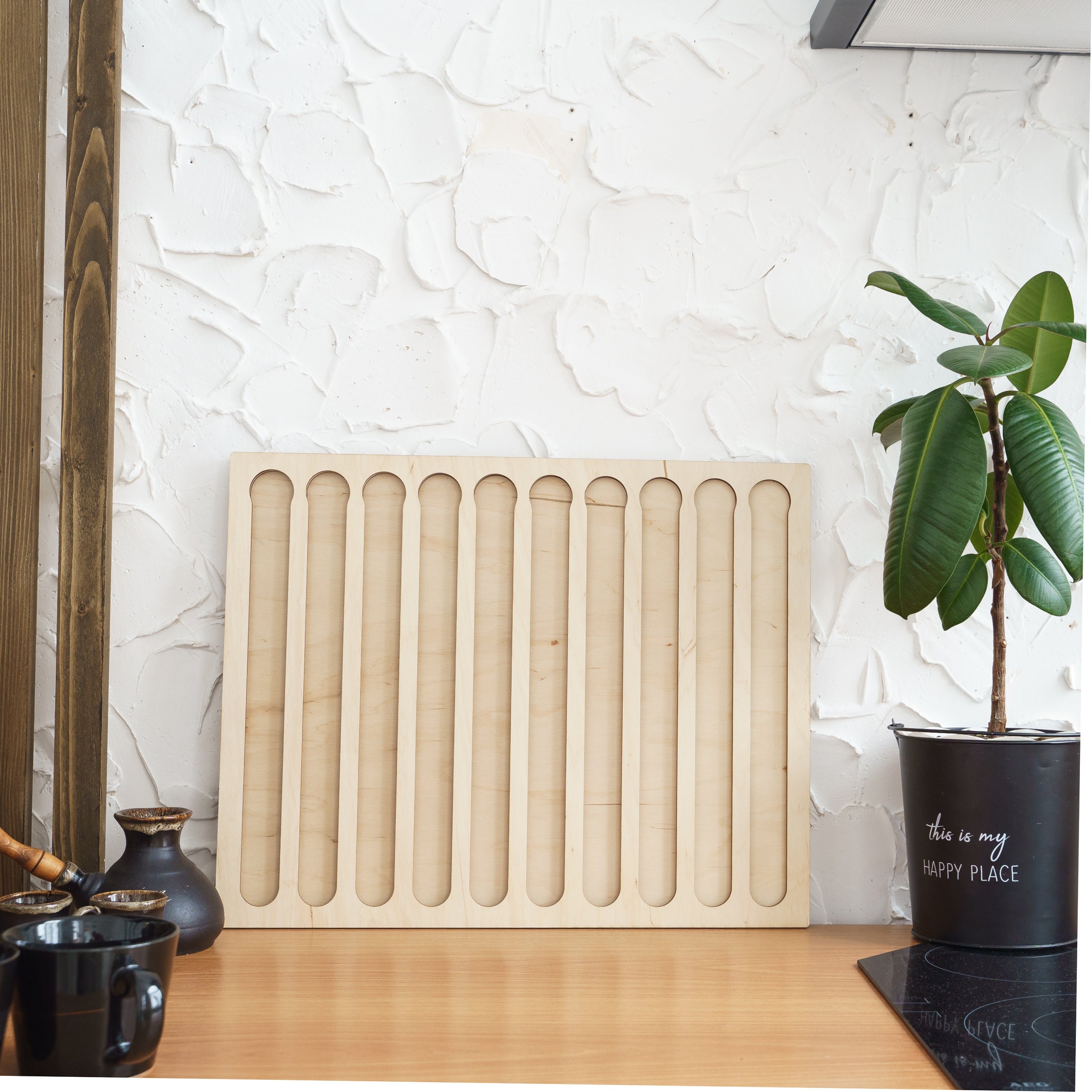 FlagShip voor Nespresso Pod Houder Vertuo Pod Lade Koffiepad Opslag voor Vertuo Pod met Elegant Houten Frame (50 Pods Capaciteit