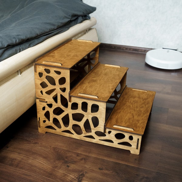 Dog steps for high bed, Pet stairs wood, Cat ramp for couch