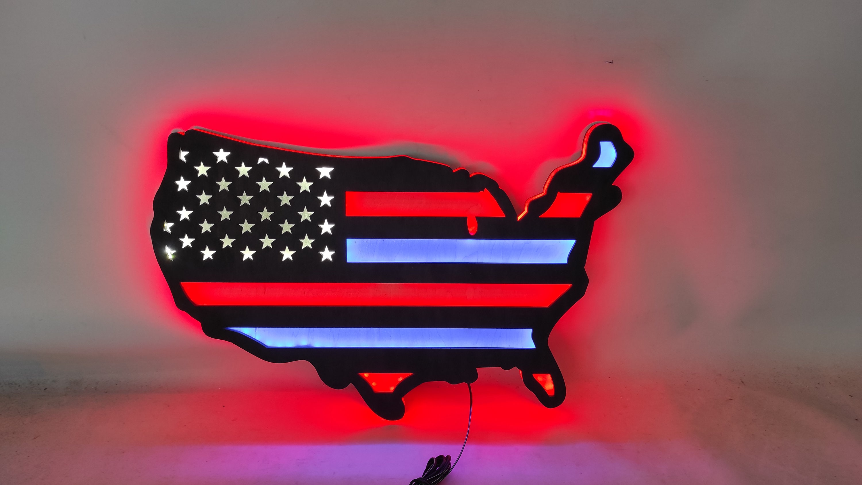 アメリカのネオンサイン、アメリカ国旗ライト、アメリカ国旗 LED