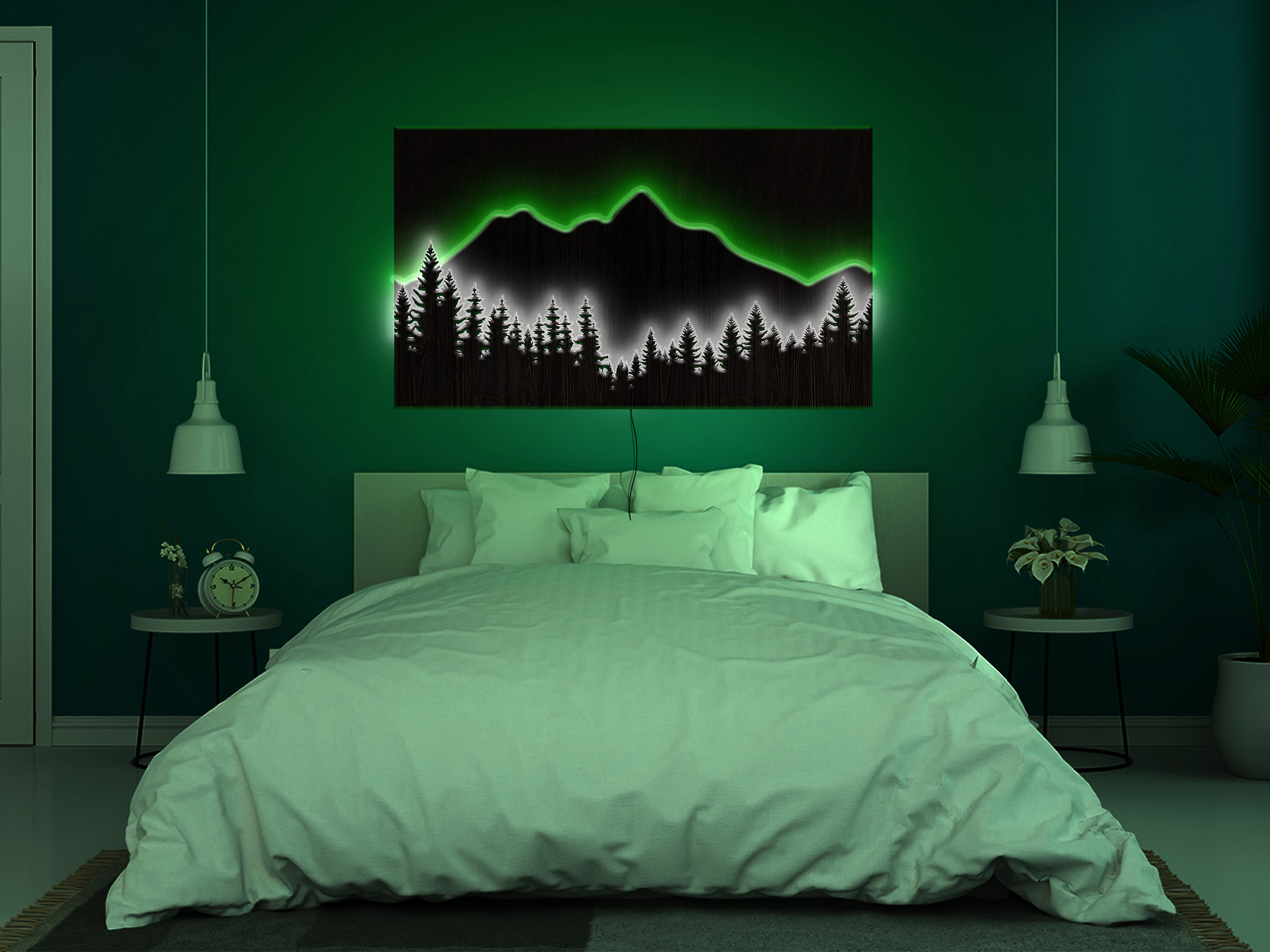 Mountain Wall Art Lights Mountain Led Sign Mountain Wall Art Etsy Canada