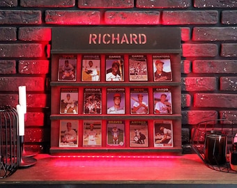 Sports card display case, Sports card holder led, Football card display shelf, Football card led holder, Sports card wall mount led