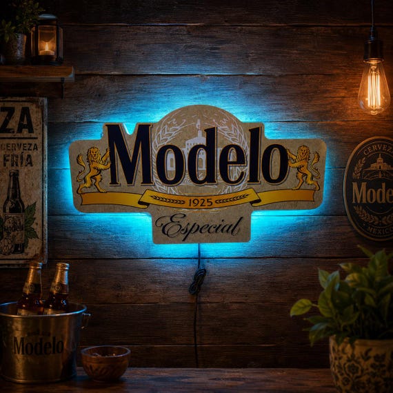 Modelo Especial LED Sign, Beer Neon Wall Art, Home Bar Decor