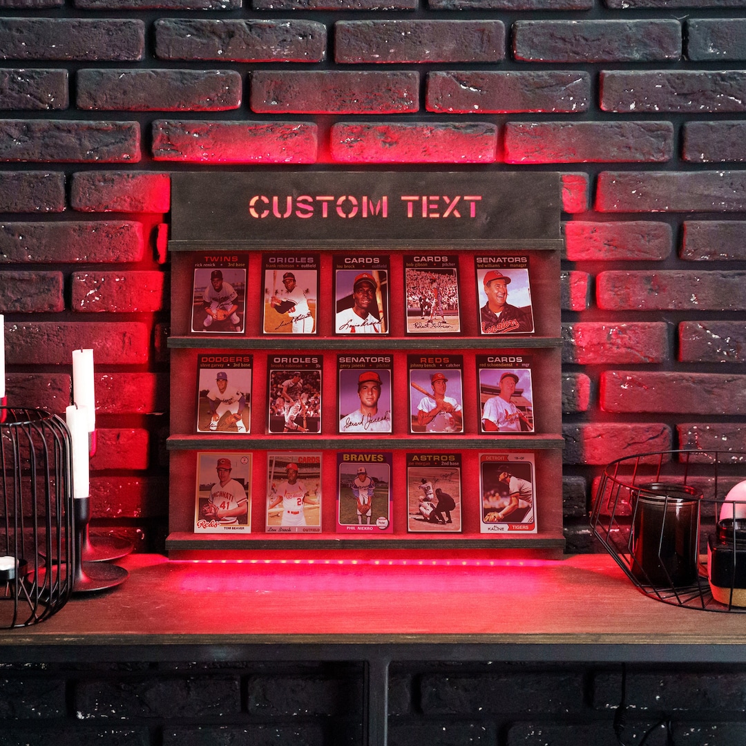Sport Card Led Display Trading Card Wall Display Baseball Etsy
