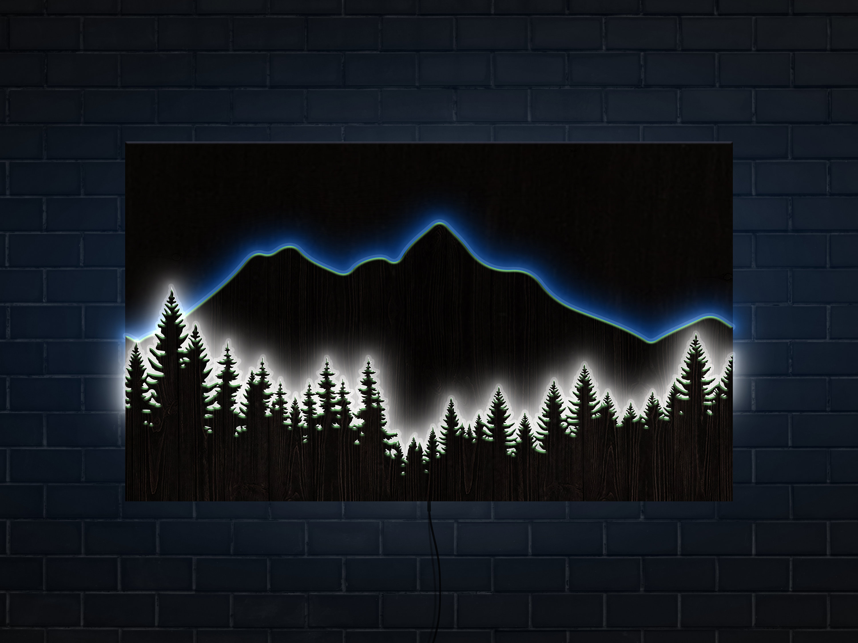 Mountain Wall Art Lights Mountain Led Sign Mountain Wall Art