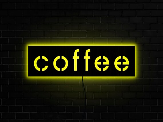 Coffee sign cheap light up