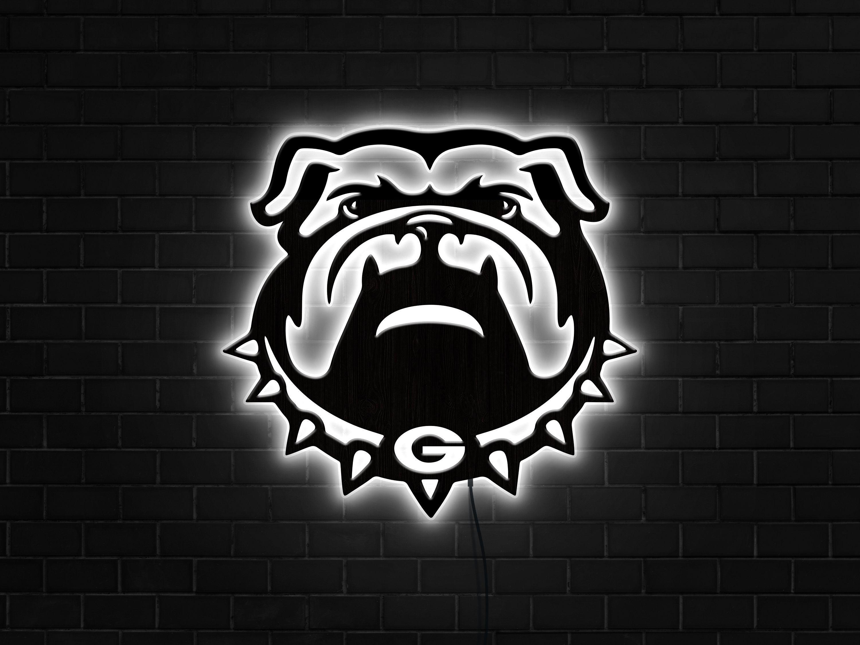 UGA bulldog led sign GA Bulldogs wall hanging GA bulldog Etsy