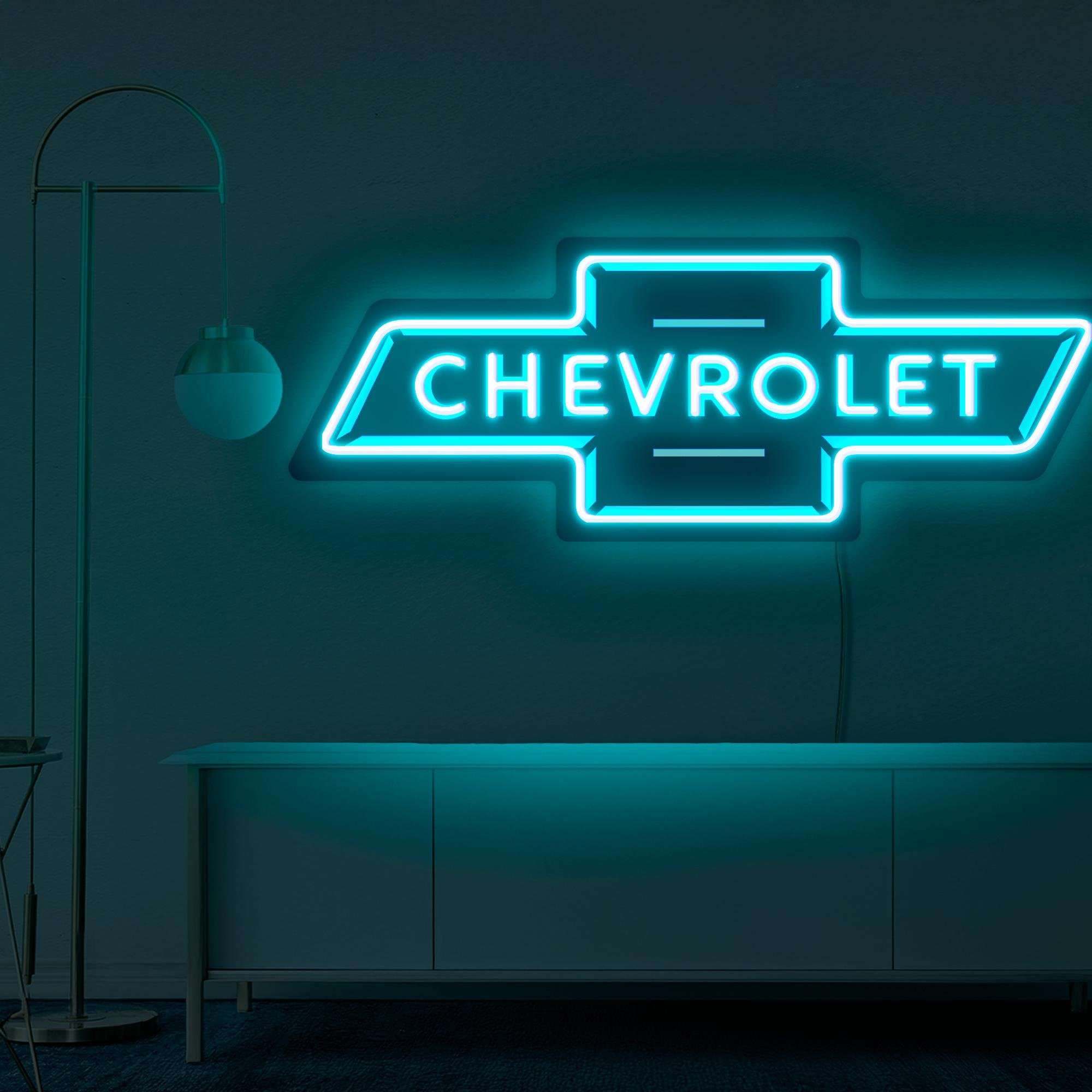 Chevrolet neon sign, Chevrolet led sign, Chevrolet logo, Chevrolet lover gift, Car logo sign, Garage neon sign decor, Chevrolet art decor
