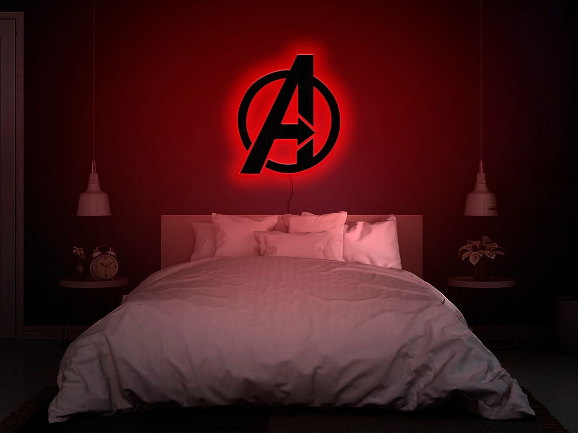 Avengers light Avengers led Avengers lamp Avengers light up Etsy