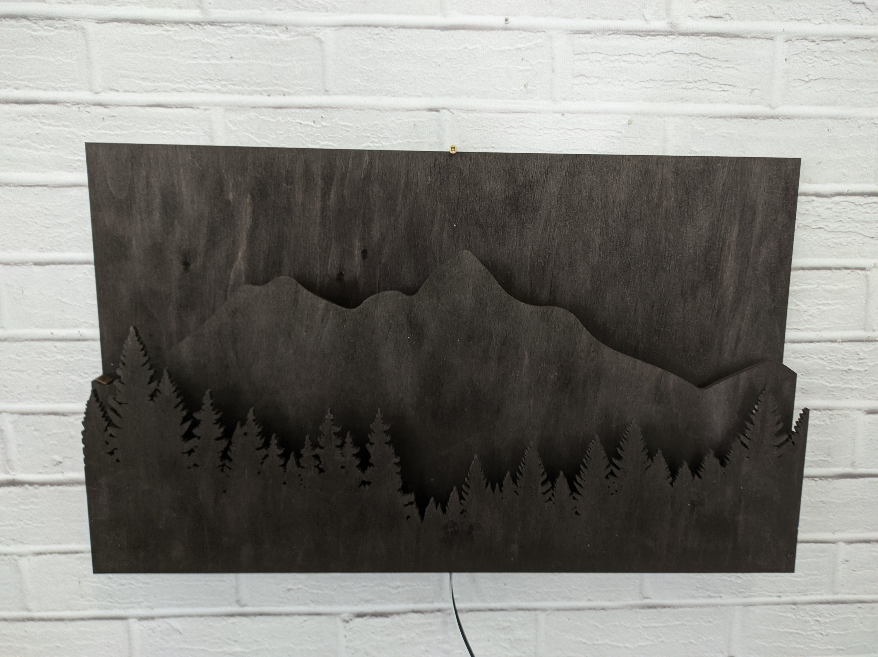 Mountain wall art lights Mountain led sign Mountain wall art Etsy