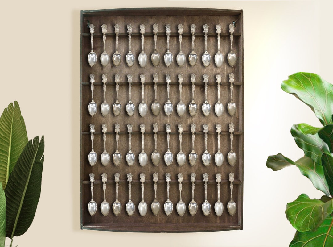 Spoon Display Case, Spoon Display Rack, Wall Spoon Holder, Spoon