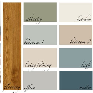 Boho Farmhouse - SHERWIN WILLIAMS Interior Paint Color Palette