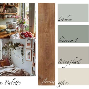 Cottagecore Interior Paint Color Palette - Etsy