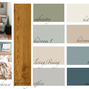 Boho Farmhouse - SHERWIN WILLIAMS Interior Paint Color Palette